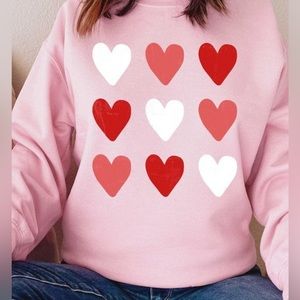 Assorted hearts sweatshirt